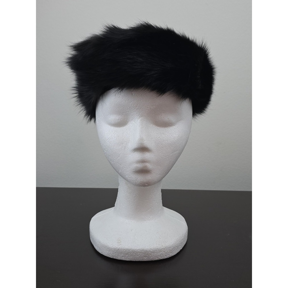Vintage Lottie's Charlemagne Black Mink Fur Hat – 22.5″‎ Circumference - Picture 2 of 7